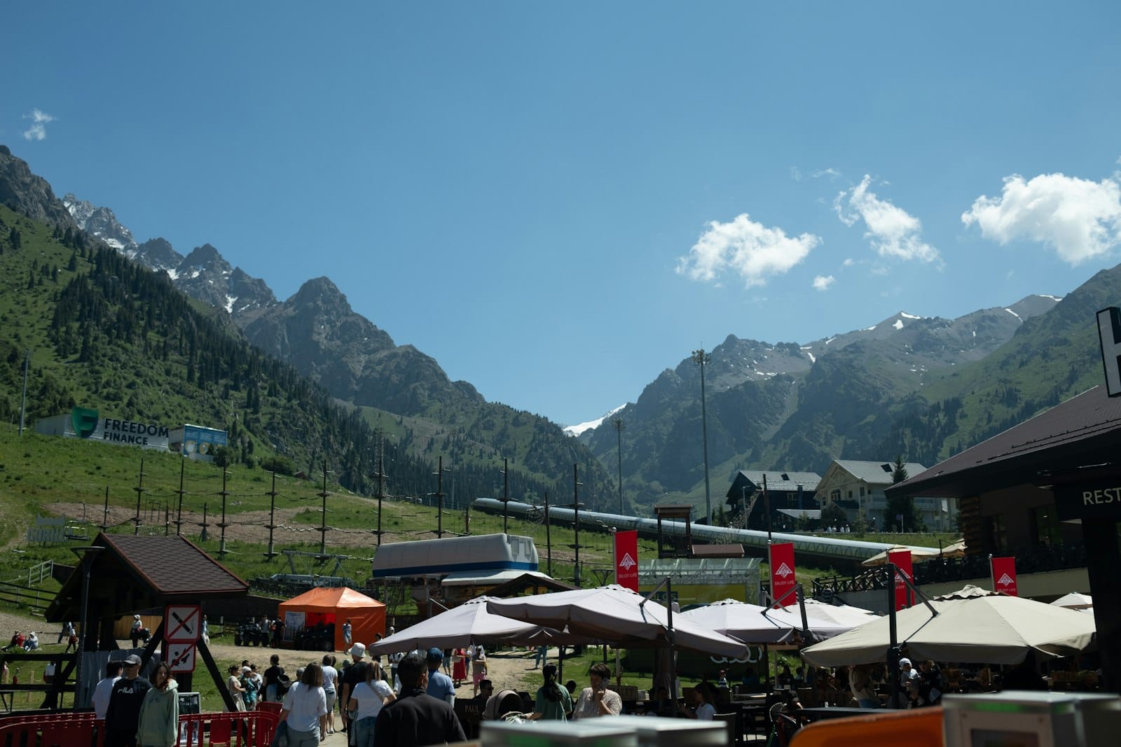 Shymbulak ski resort base area above Almaty