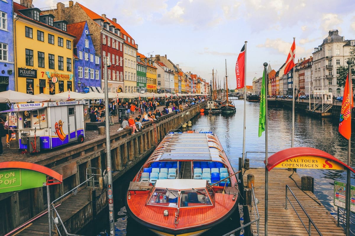 Nyhavn canal with colourful 17th-century townhouses, Copenhagen